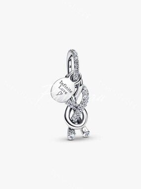 Pandora Pavé Infinity Knot Dangle Charm